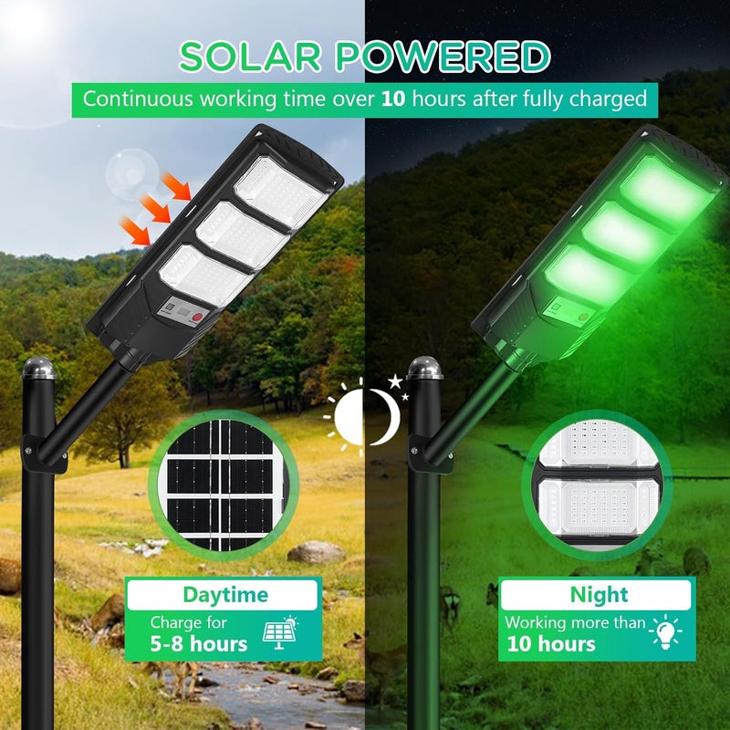 Zuomeng Hog Lights for Night Hunting, Solar Green Light, Motion Activated Feeder Light with 300ft Remote Alarm, Outdoor Wireless Lighting for Boar, Deer - Image 4
